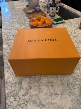 Louis Vuitton Orange Storage Box - Designer Home Organizer